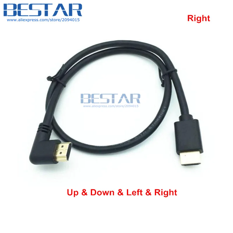 Кабель HDMI V2.0 с левым и правым углом вверх вниз кабель Папа папа 15 см 60 6 футов 4K * 2K