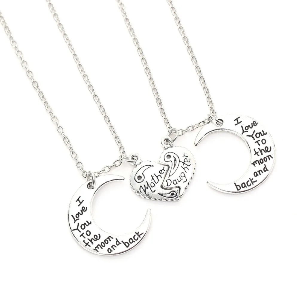 Комплект из 2 предметов с подвеской I Love You to the Moon and Back Cloud ожерелье для матери и