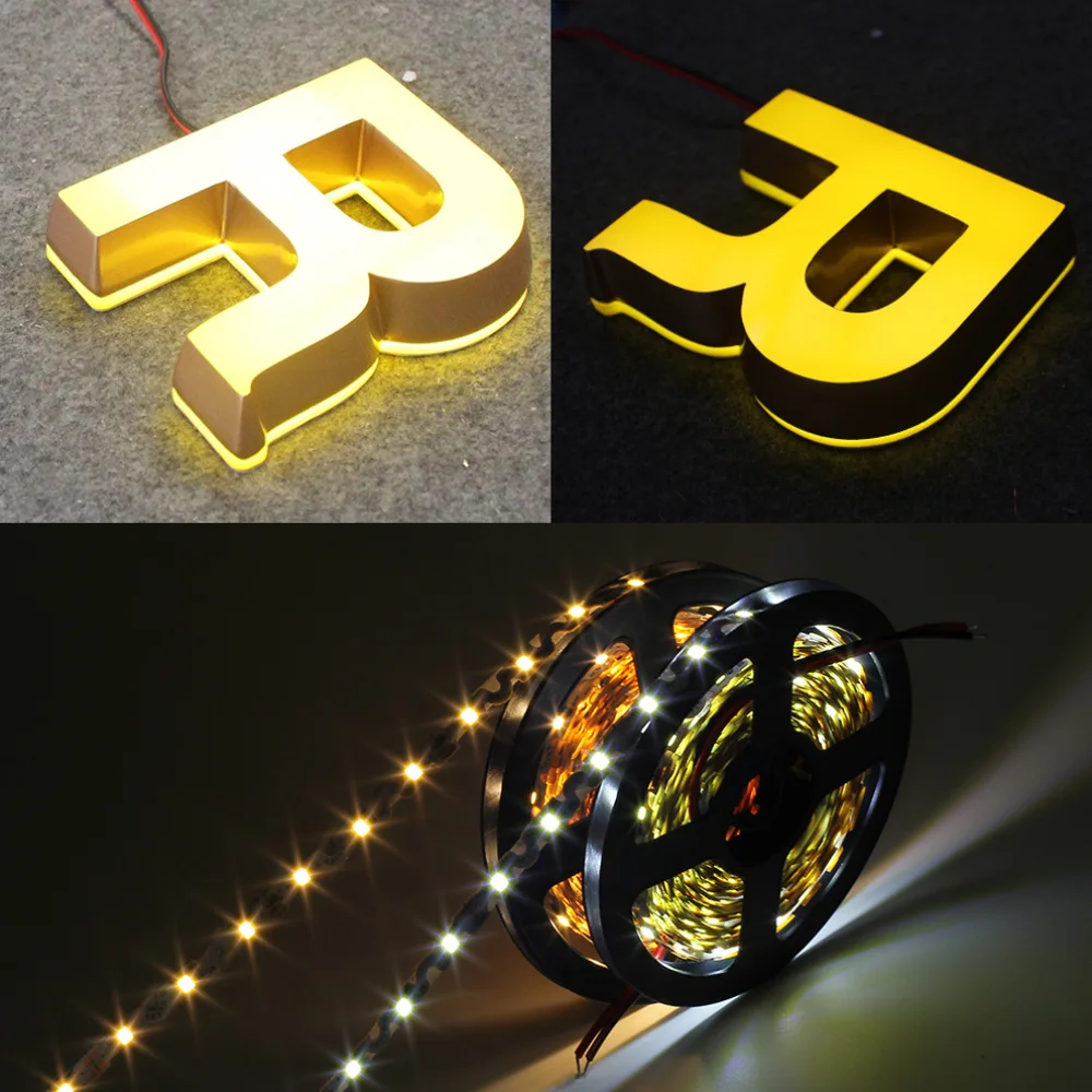 12V 300 светодиодный s 5 м S Форма Тип SMD 2835 гибкий Светодиодные ленты: белый/теплое белое светодиодное освещение полосы свободного изгиба для рекламы светильник