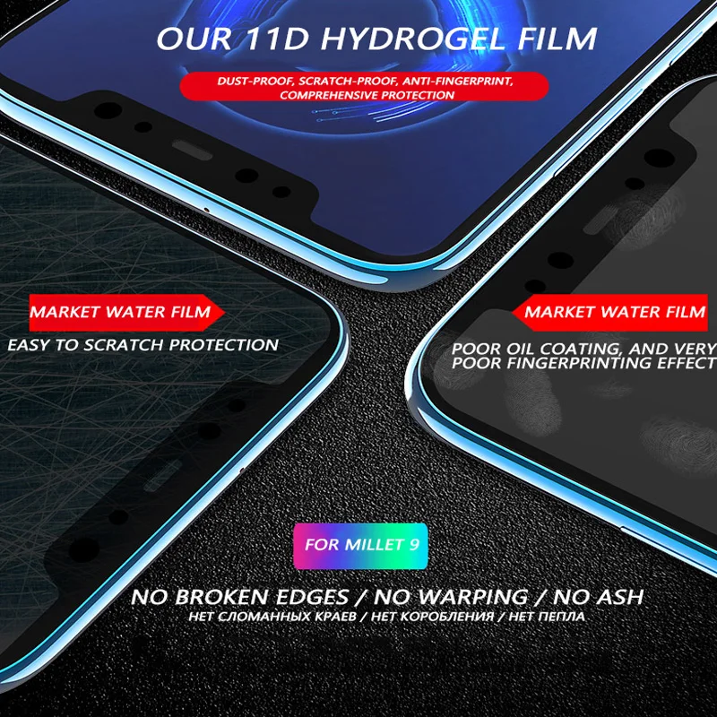 11D изогнутая мягкая Гидрогелевая защита экрана пленка для Xiaomi Mi 9 SE 8 Pro A1 A2 Lite 5X 6X