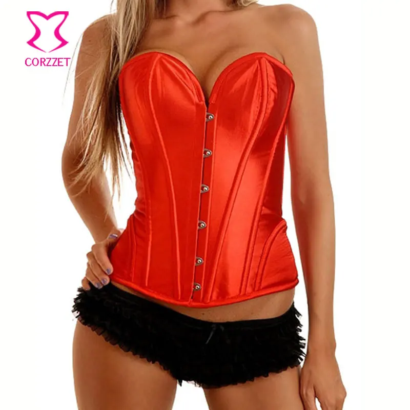 Хит Женский корсет со стальными косточками для похудения красный корсетт бюстье