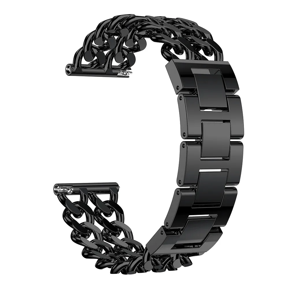 Черный Роскошный ремешок для часов, сменный ремешок для samsung Galaxy Watch, 46 мм, SM-R800, умные часы, ширина ремешка 22 мм, ремешок для часов, металлический браслет - Цвет ремешка: Черный