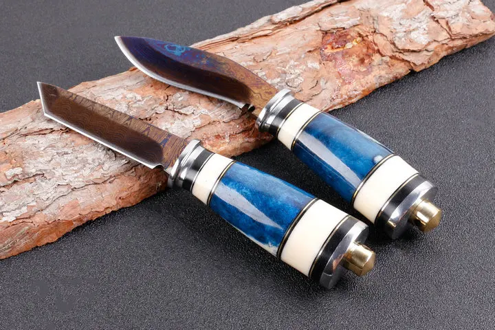 2 варианта! Коллекция Tanto Дамасские фиксированные ножи Ручная ковка охотничий нож