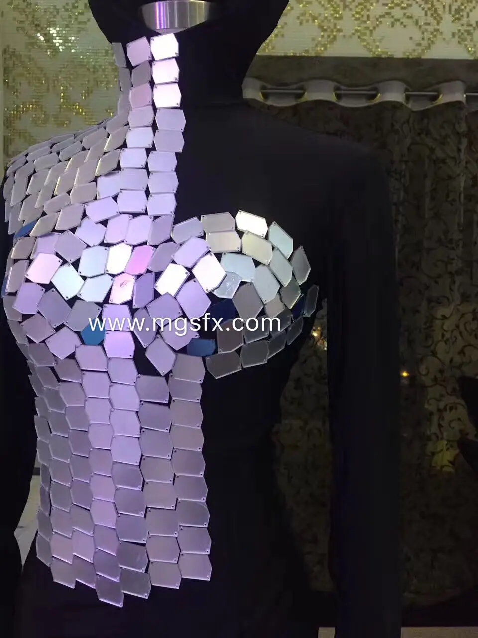 Сексуальные зеркальные костюмы для женщин и девушек ночного клуба выступления