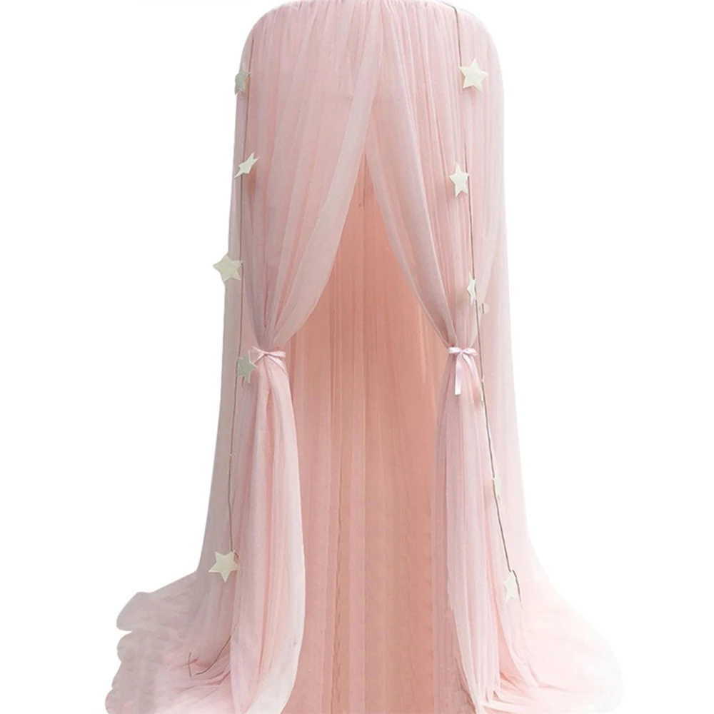 pink 240cm Urijk, кружевная москитная сетка, Круглый купол, палатки для детей и взрослых, кровать, подвесная москитная сетка, декор для детской комнаты, Потолочный подвесной навес - Цвет: pink 240cm