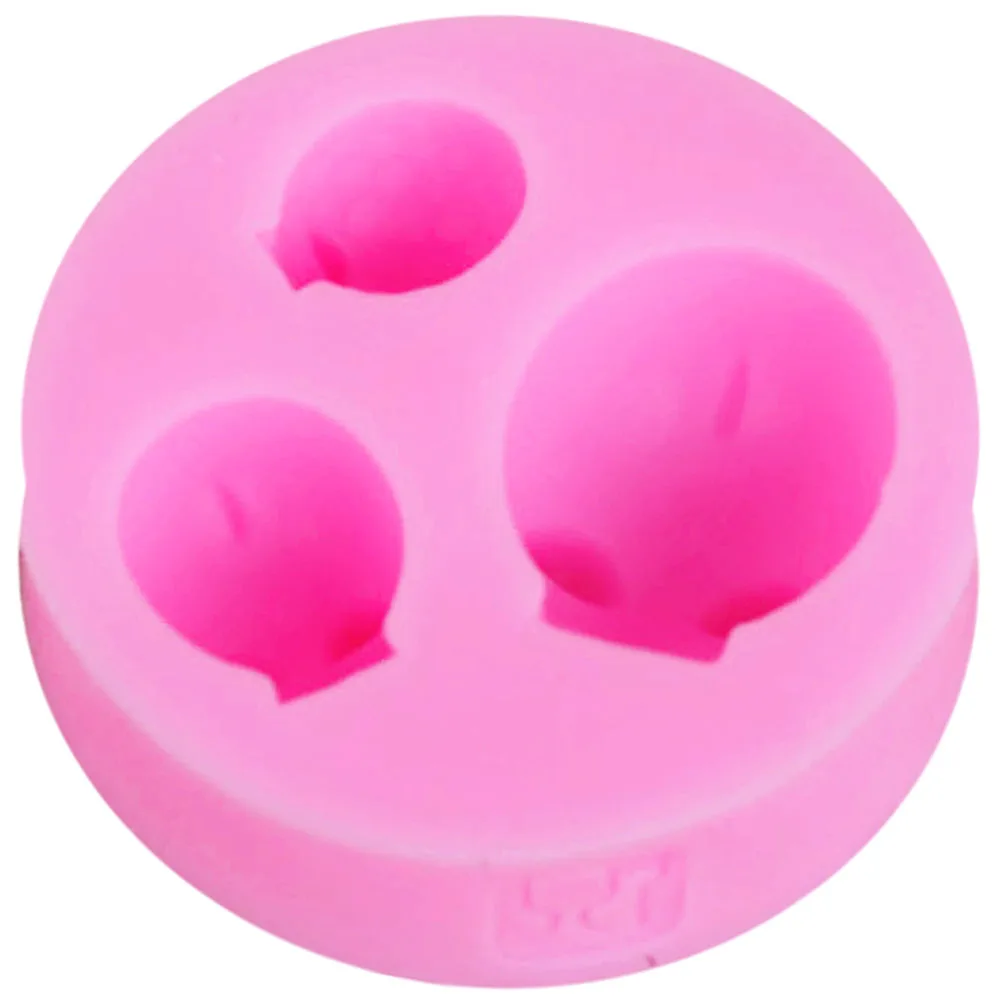 10PCS/SET M410 Three Cartoon Pig Silicone Cake Mold Chocolate Candy Mould Fondant Decorating Tool Kitchen 4.7*4.7*1.5cm | Дом и сад