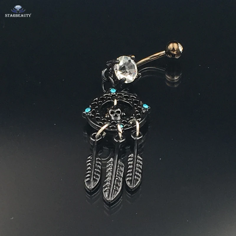 Dreamer сетка черный череп пупка пирсинг назначение Кольца для пирсинга тела Ombligo