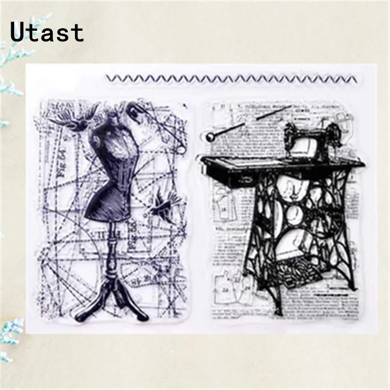 Прозрачные силиконовые штампы для шитья ткани/прозрачные резиновые рукоделия