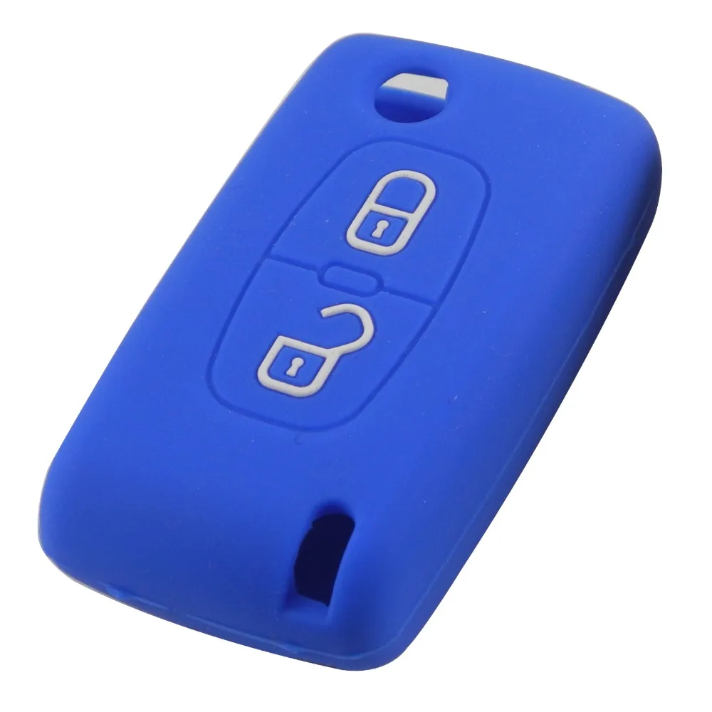 Дистанционный 3 кнопки силиконовый чехол складной ключ для Citroen C3 C4 C4L C5 C6