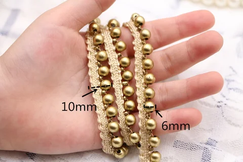 Тесьма с бусинами ShinyBling 9/10 мм