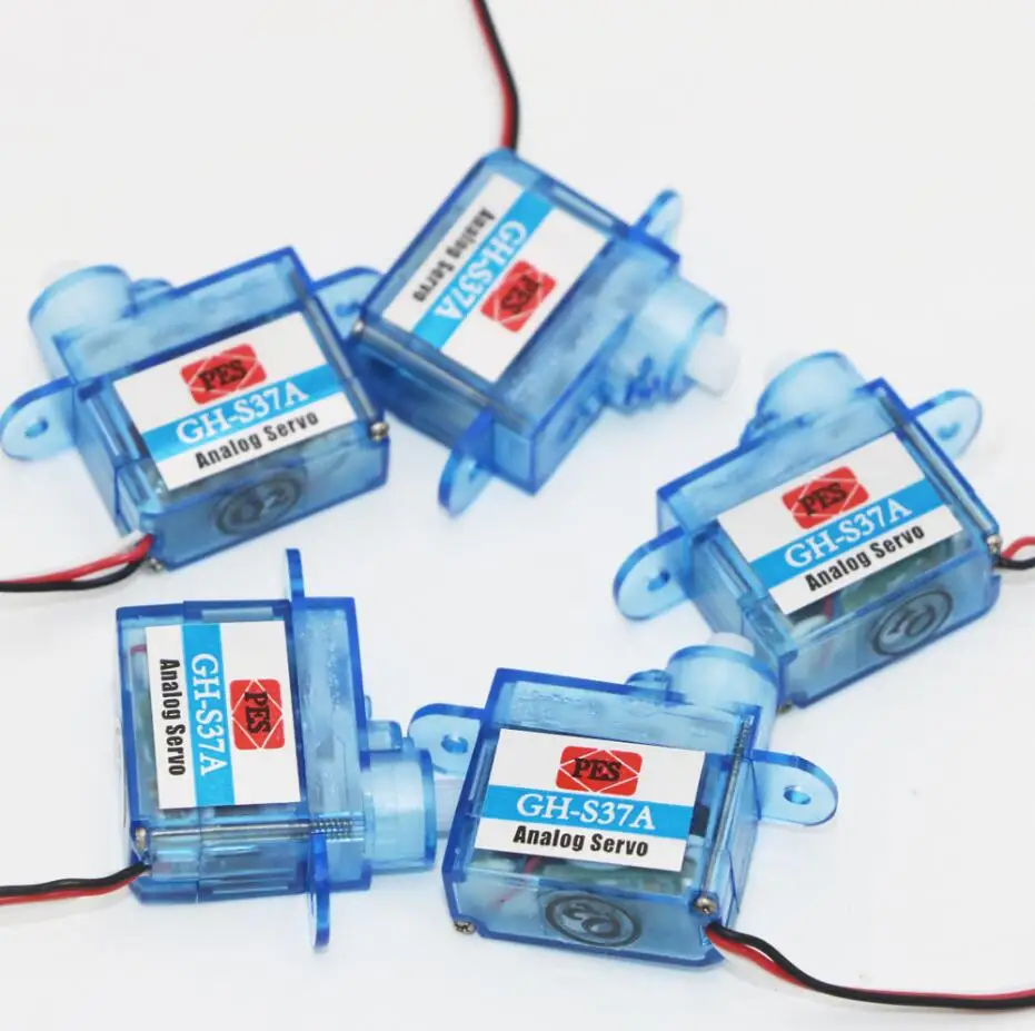 Mini Servo para avi&oacute;n, helic&oacute;ptero, barco y coche teledirigido, PES GH-S37A, 100g, 5 / 10 / 20/50/3,7 Uds.-0