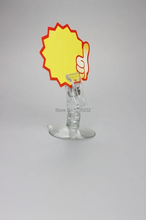 Пластиковая прозрачная присоска ценник демонстрационные стеллажи держатель для