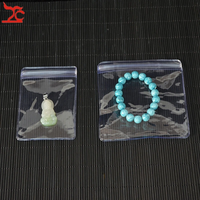 200 шт. прозрачный ПВХ пакет на молнии синий самозапечатывающийся пластиковый