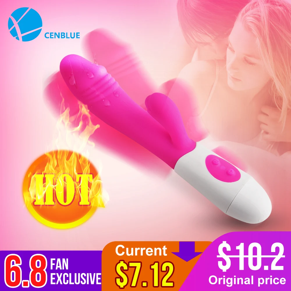 Вибратор дилдо Кролик 30 скоростей двойной вибрации G Spot вибратор секс игрушка