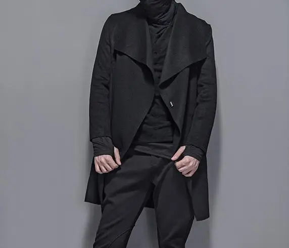 

M-XL HOT Winter Men's New Fashion Extremely Cultivate One's Morality Long Coat Lapels
