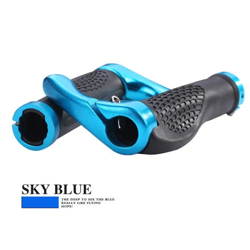 Blue Grips 1044 VICTGOAL Упоры для рук на руль велосипеда замок сплав резина противоскользящие удобные Рули Захваты горный велосипед рукоятка для руля велосипед запчасти - Цвет: Blue Grips 1044