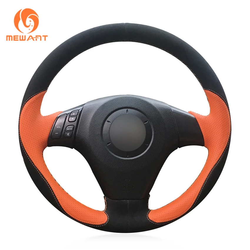 MEWANT черная замша оранжевый кожаный чехол на руль для Mazda 3 Axela 2004-2009 Mazda 5 2004-2010 Mazda 6 Atenza Mazda MPV