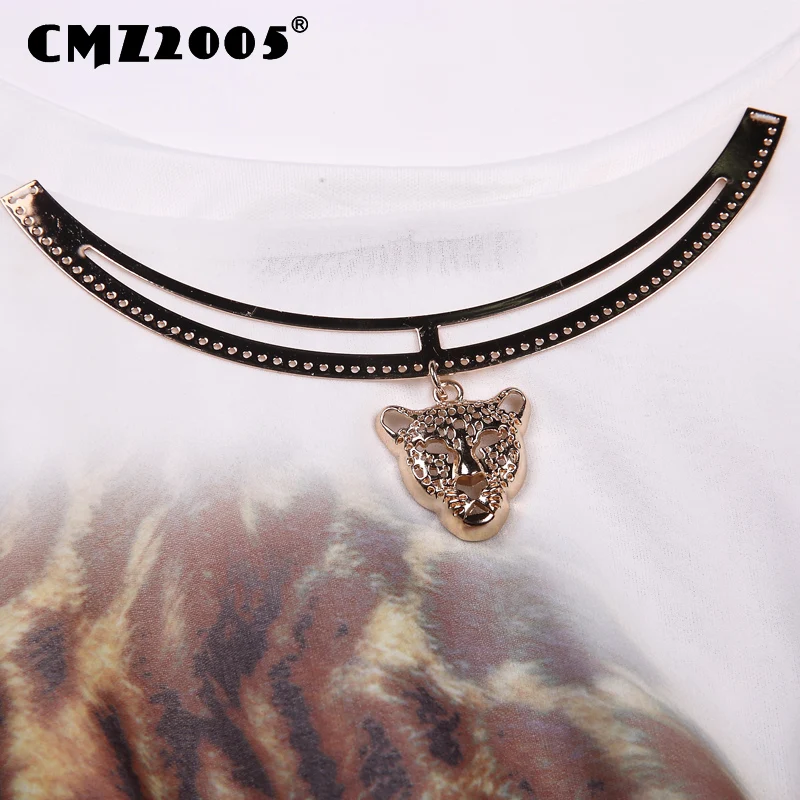 Горячие Продажа женская Одежда Высокого Качества печати Леопарда Рукавов Шею