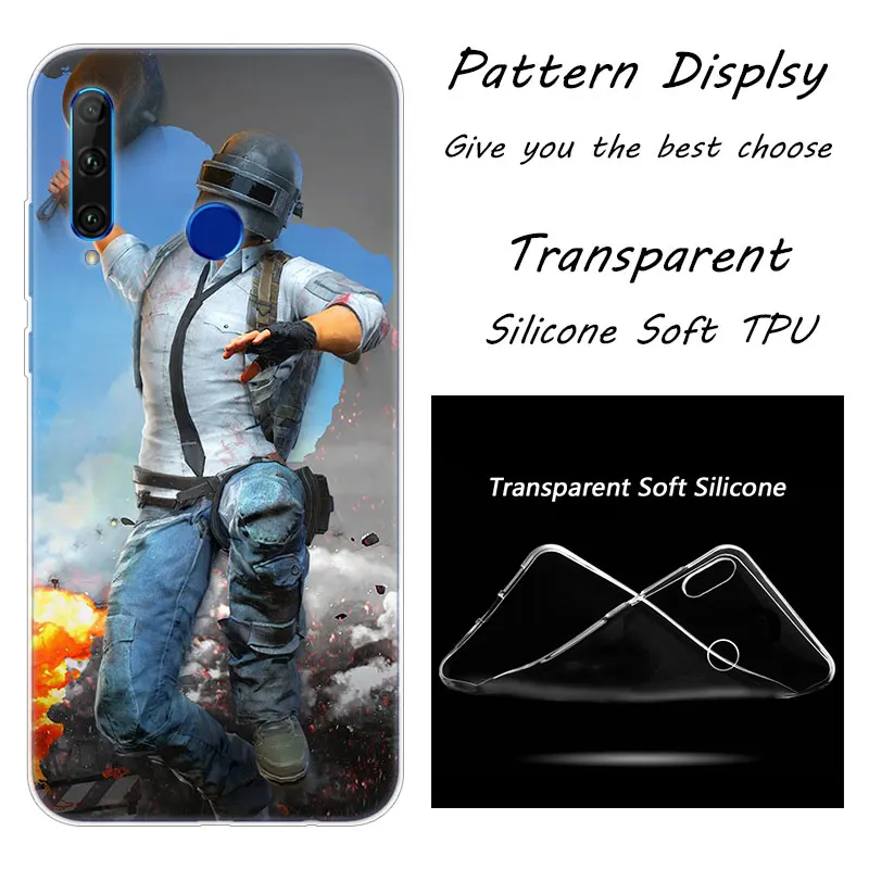 Популярный Мягкий силиконовый чехол для телефона pubg game для huawei Honor 20 20i 10 9 8 Lite 8X 8C 8A 8S 7S 7A Pro View 20 Модный чехол