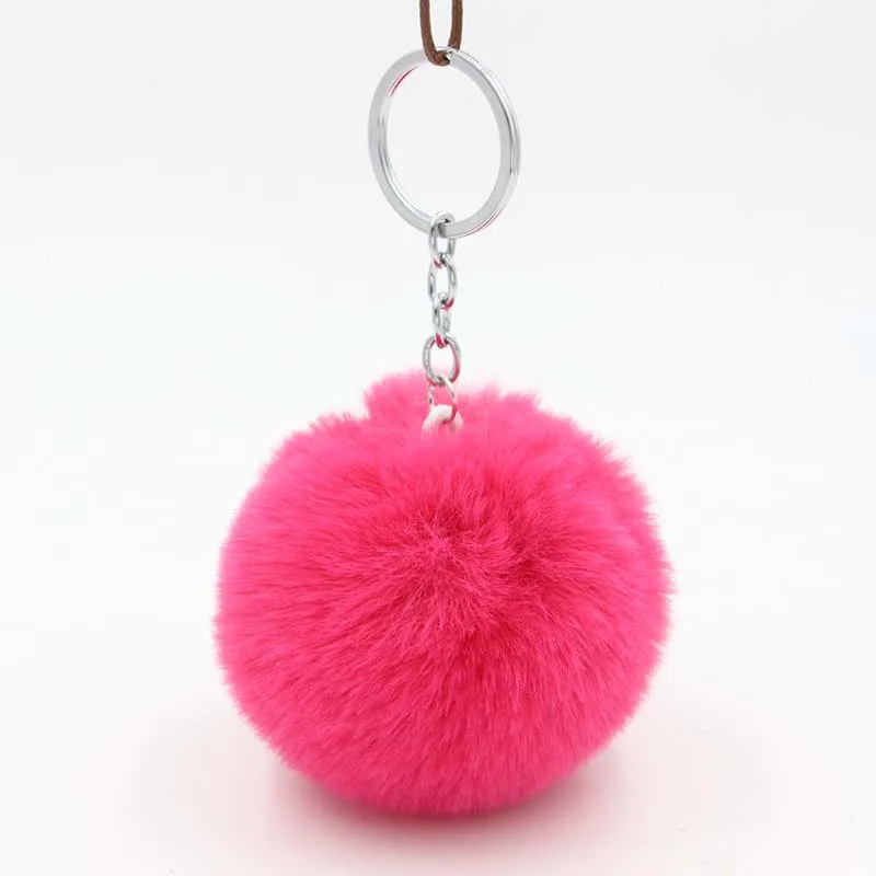 Женский брелок с помпоном из искусственного меха пушистый кролика Рекс женская