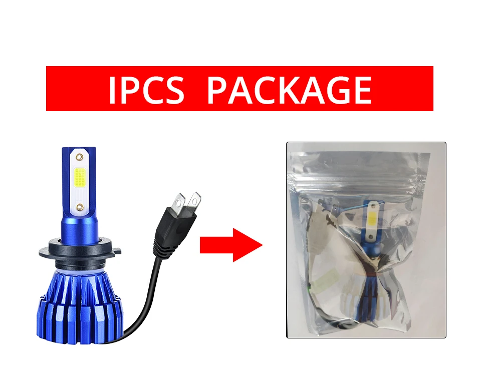AmmToo Car H8 H11 led 9005 hb3 9006 hb4 h7 Fog Lamp H3 9012 H9 Daytime Running Light Bulb 6500K 5000Lm Turning Parking Bulb 12V