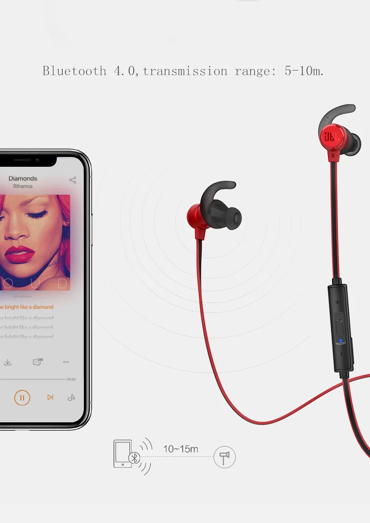 JBL T280BT беспроводные bluetooth-наушники, гарнитура для бега, спортивные наушники, водонепроницаемые магнитные металлические наушники с защитой от пота