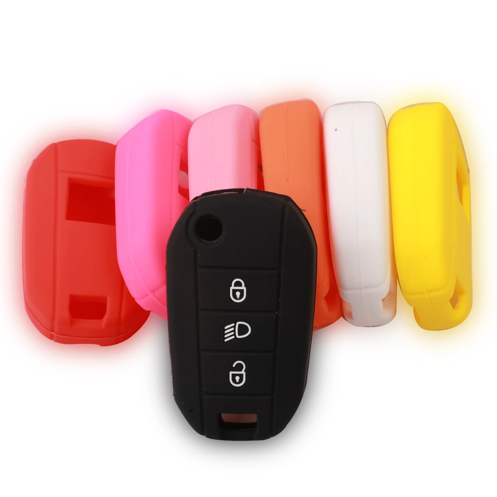 Силиконовый чехол для ключей от машины для peugeot 208 308 408 508 2008 3008 RCZ Citroen C3 C4 C5 Berlingo удаленное крышка 3BTN