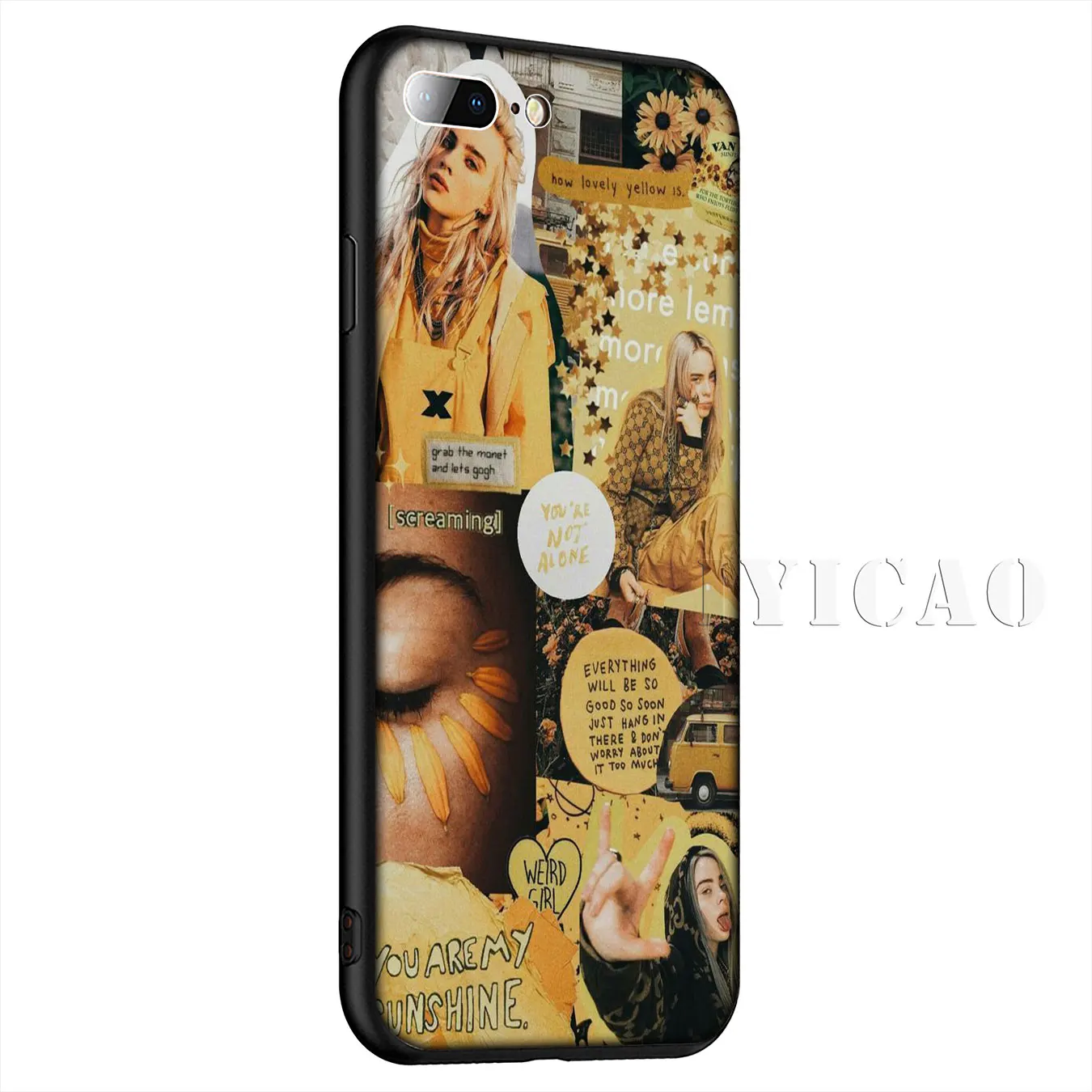 IYICAO Billie Eilish Hot Music Singer Silicone Soft Case for iPhone XR X XS Max 8 7 6 6S Plus 5 5S SE Cover |
