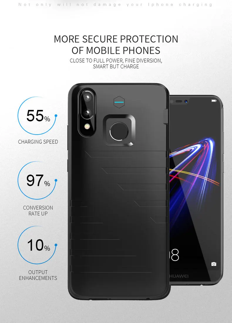 6800 мАч чехол для зарядного устройства для huawei P20 Lite чехол для резервного зарядного устройства чехол для телефона s PowerBank чехол для huawei P 20 Lite Nova 3E