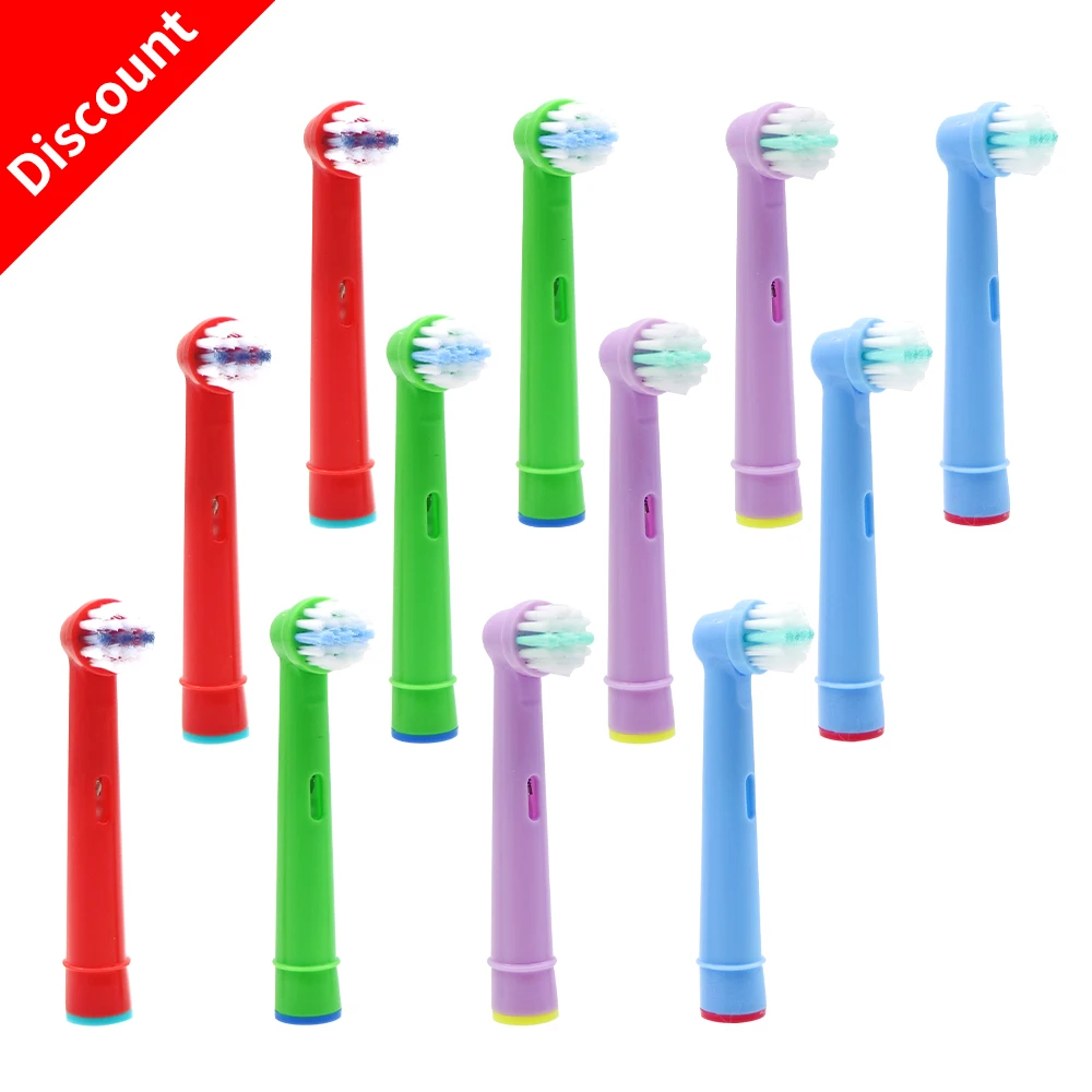 

12-20Pcs Replacement Kids Children Tooth Brush Heads for Oral B EB-10A Pro-Health Stages Electric Toothbrush Oral Care, 3D Excel