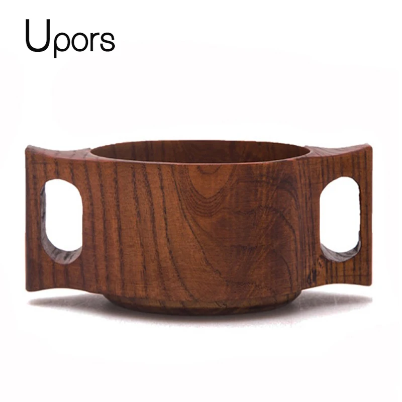 UPORS японский стиль деревянная чайная чашка с двойной ручкой высокое качество