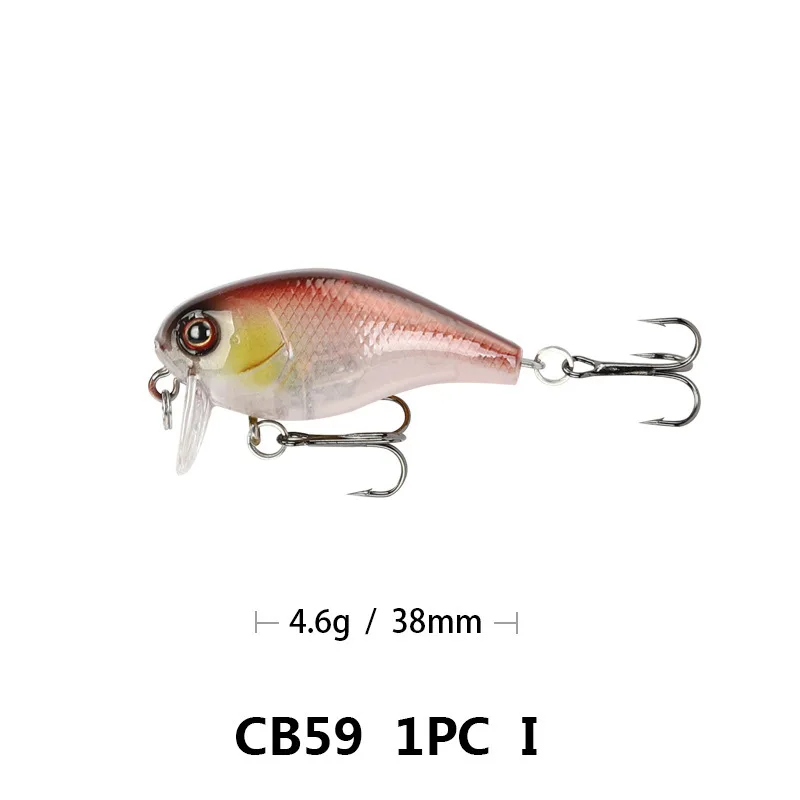 I Topwater Гольян рыболовные приманки 4,6 г 3,8 см кренкбейт мини приманки для форели маленький Whopper искусственная жесткая приманка для ловли карпа - Цвет: I