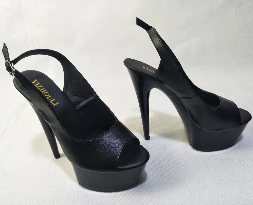 Летняя обувь на платформе Сандалии с открытым носком и ремешками 6 дюймов туфли