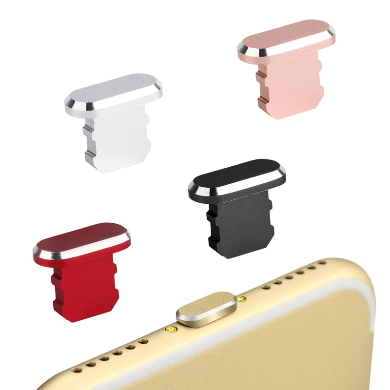 Металлическая заглушка для зарядного устройства с защитой от пыли IPhone 5 5S 6 7 Plus 8 X