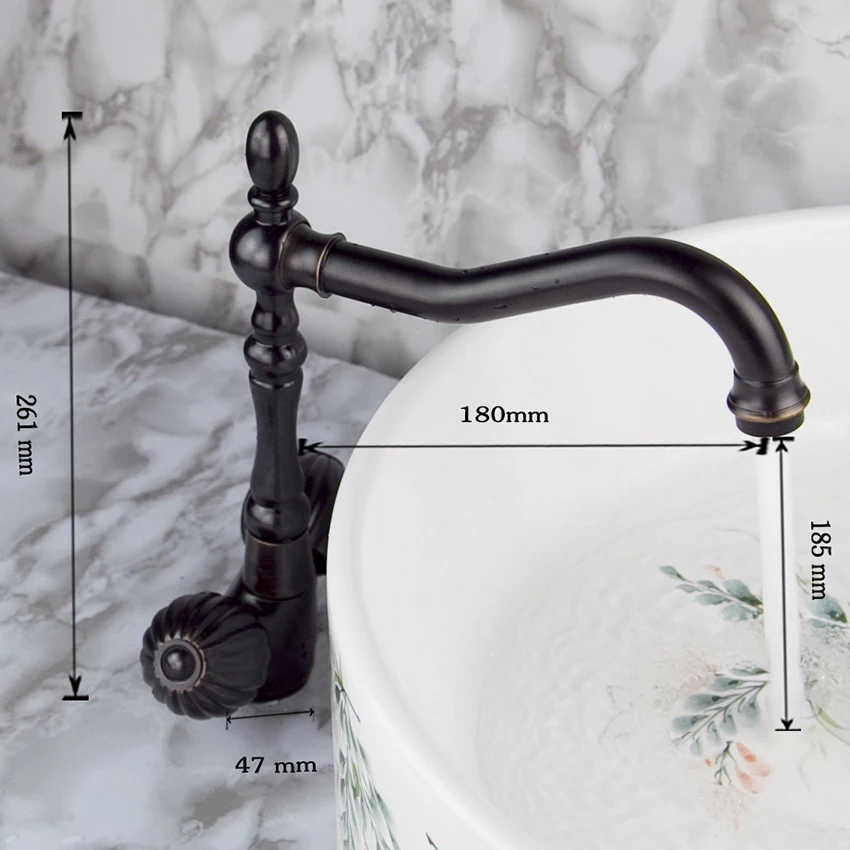 New Modern Black Oil Rubbed Bronze Basin Faucet Cold and Hot Bathrom | Обустройство дома