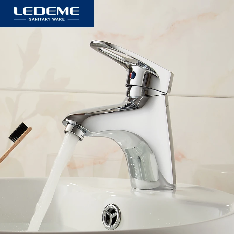 

LEDEME Смеситель для умывальника латунь Цвет: хром L1004