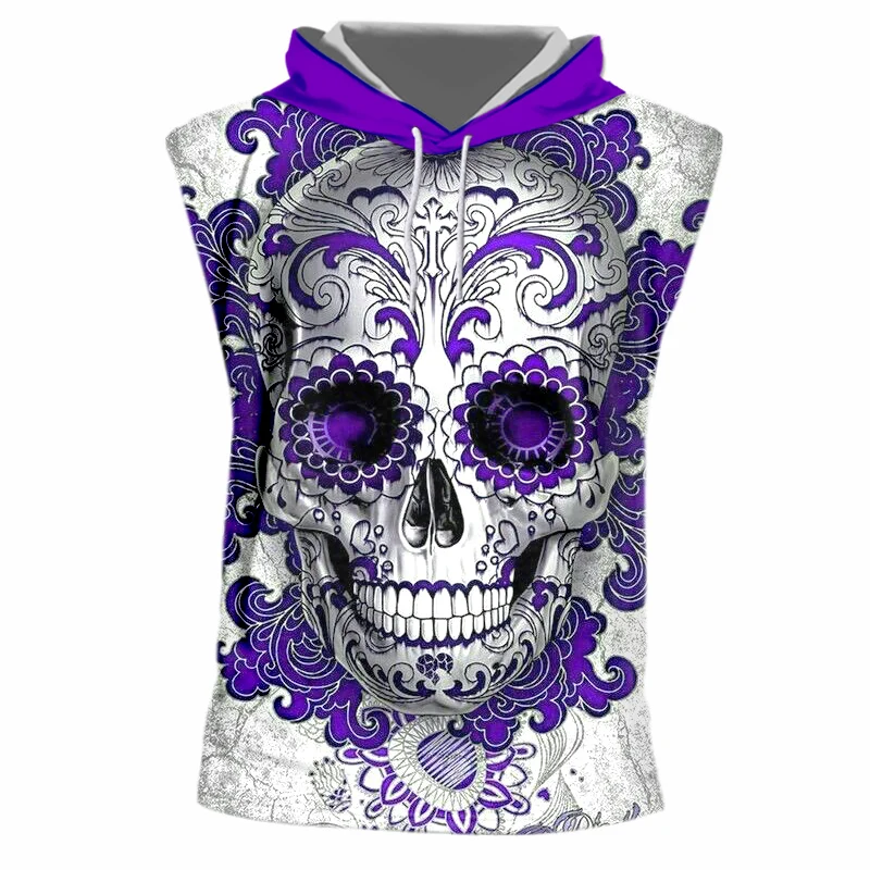 UJWI белая футболка с капюшоном мужские футболки без рукавов рисунком мужская