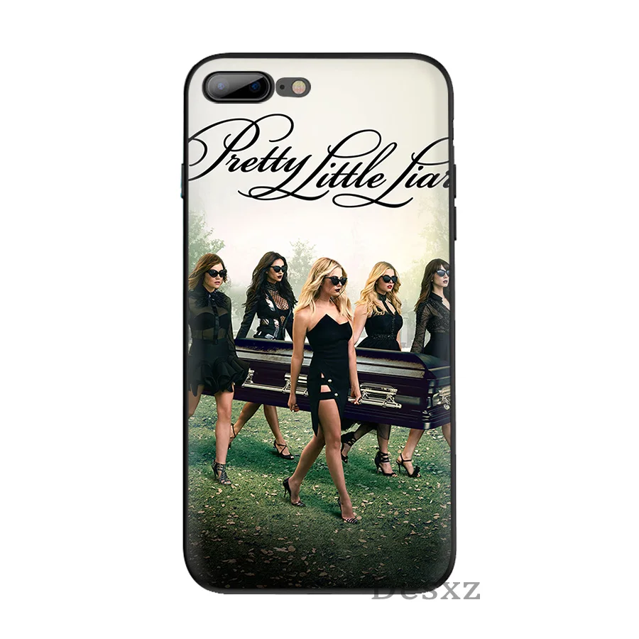 Черный мягкий Уретановый Термопластик (tpu) чехол Pretty Little Liars для iPhone6 6s 7 8 Plus X XS XR