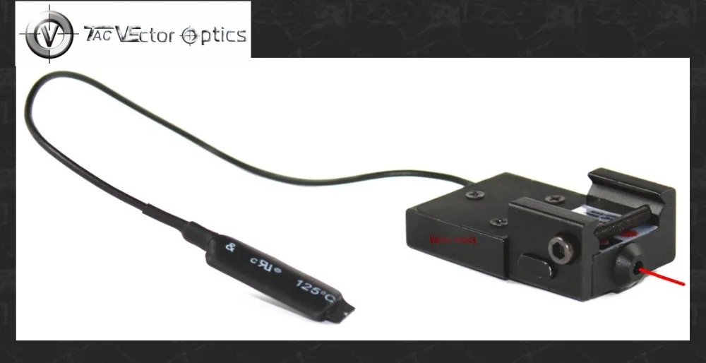 Векторная Оптика Супер тонкий пистолет микро 5 мВт красный лазерный прицел