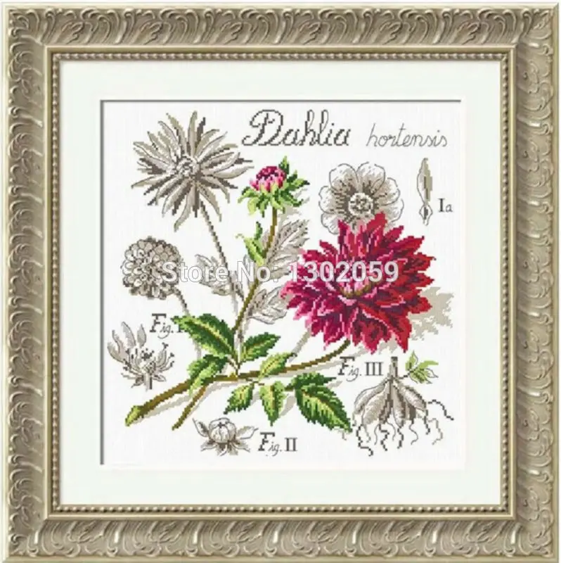 Набор для вышивания цветов Dahlia вышивки крестиком 18CT/16CT/14CT/11CT/9CT в наличии|kit mens|stitch mugkit sticker |