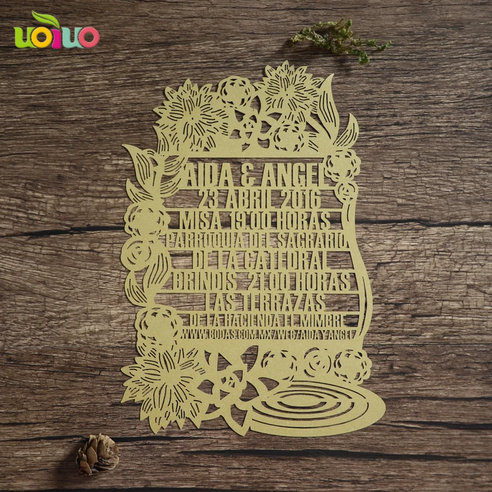 10 комплектов/партия Бесплатная доставка Лазерная резка индивидуальный текст на