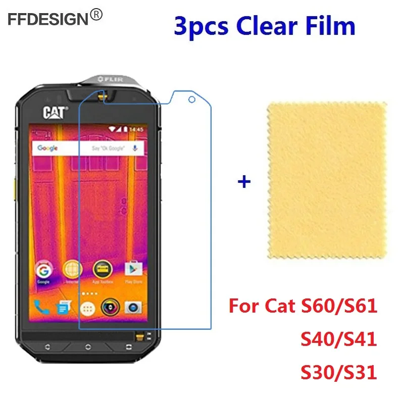 Прозрачная защитная пленка для ЖК экрана Cat S60 S61 S40 S41 S30 S31 3 шт.|Защитные стёкла и