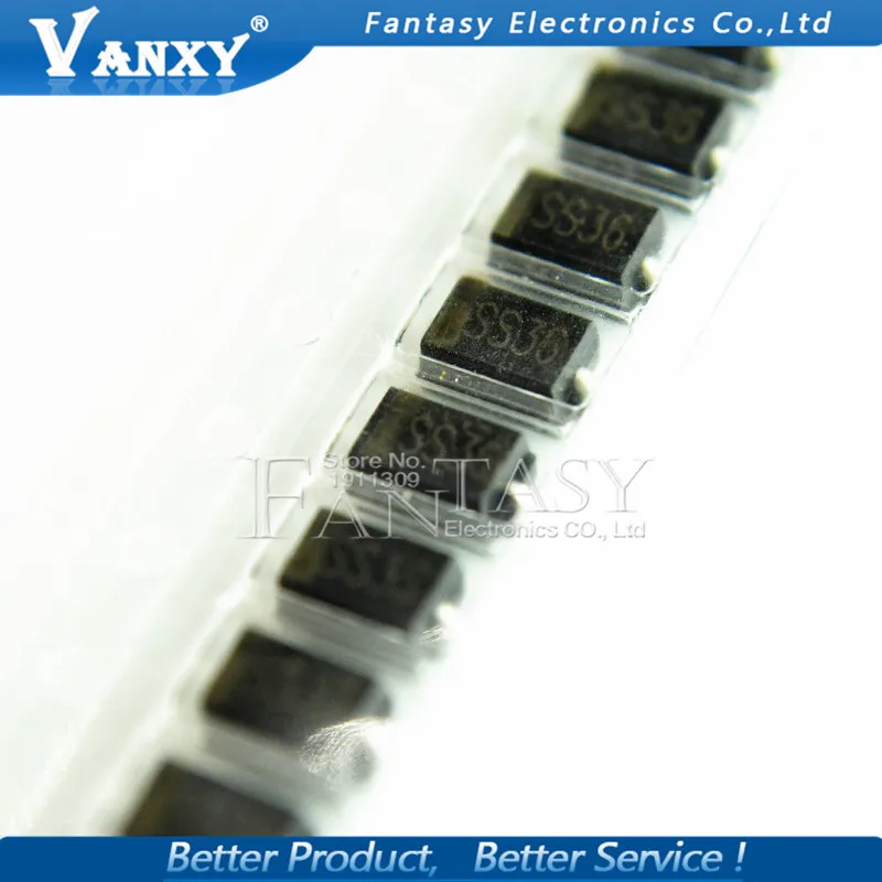 100 шт. SS36 30V 60A SMD SR360 DO 214AB Диод SMA SK36|diode sma|sr360 diodediode smd |