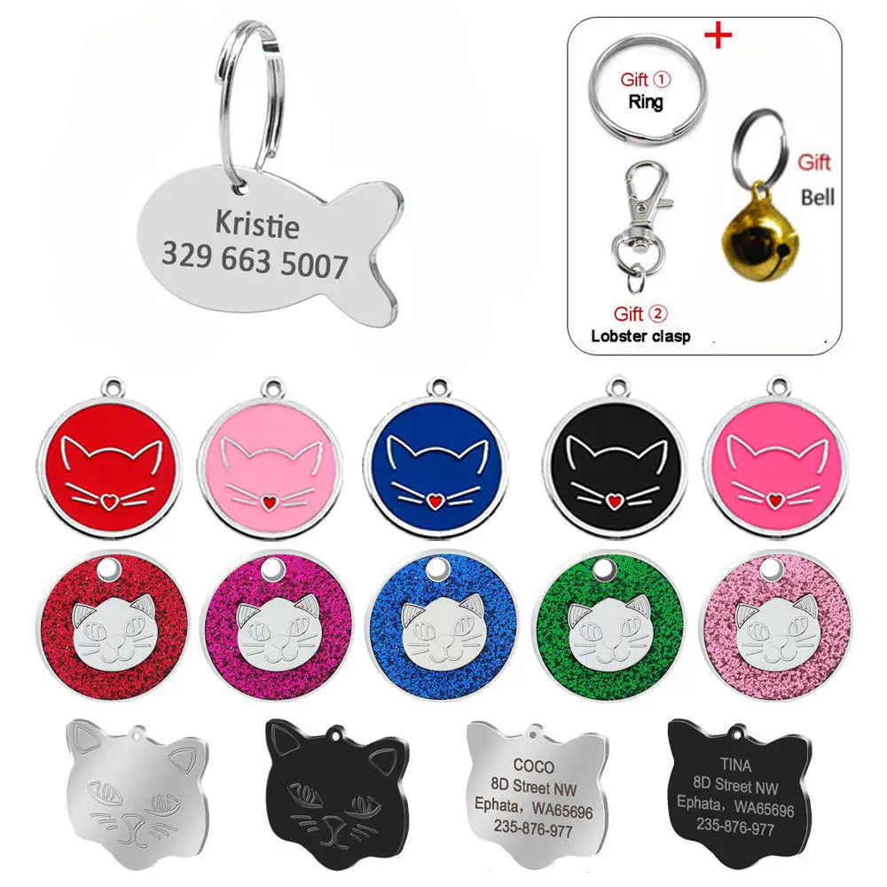 Персонализированная идентификационная бирка для кошек щенков собак Именные