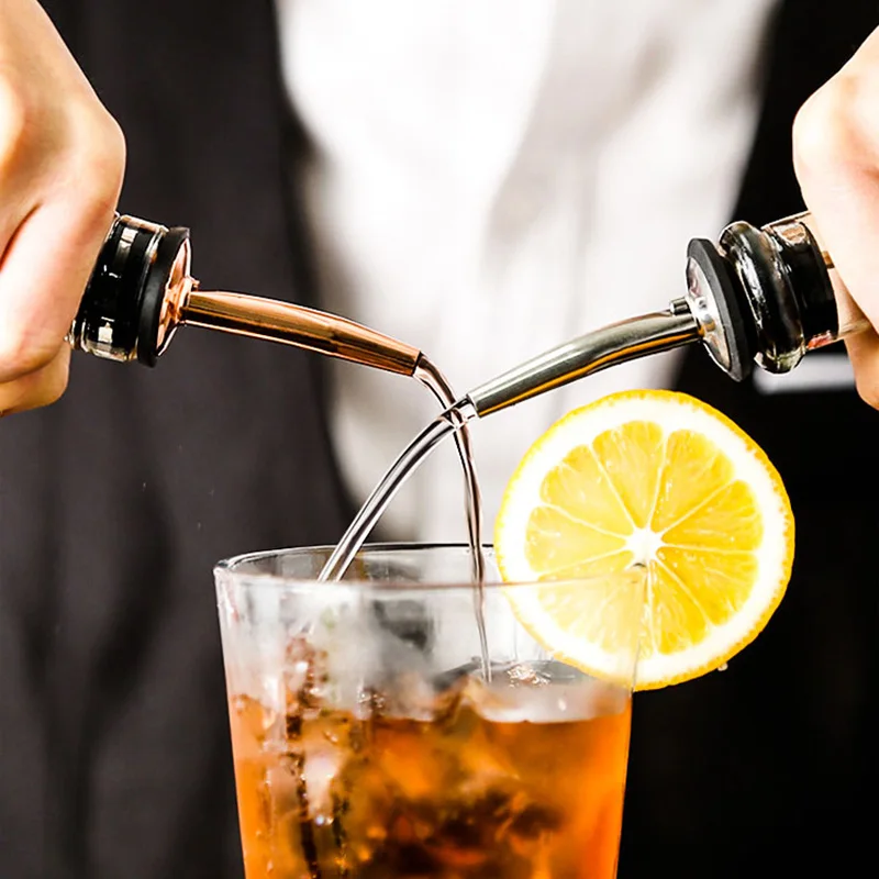 Лидер продаж 2 шт. нержавеющая сталь Винные бокалы ликер для выливания колпачок