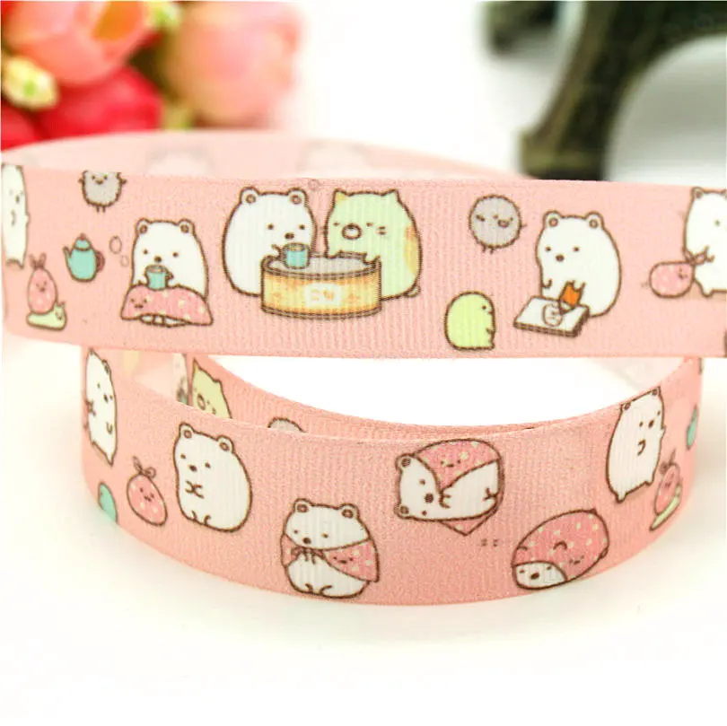 DHK 7/8 ''Бесплатная доставка японский мультфильм печатных grosgrain ленты