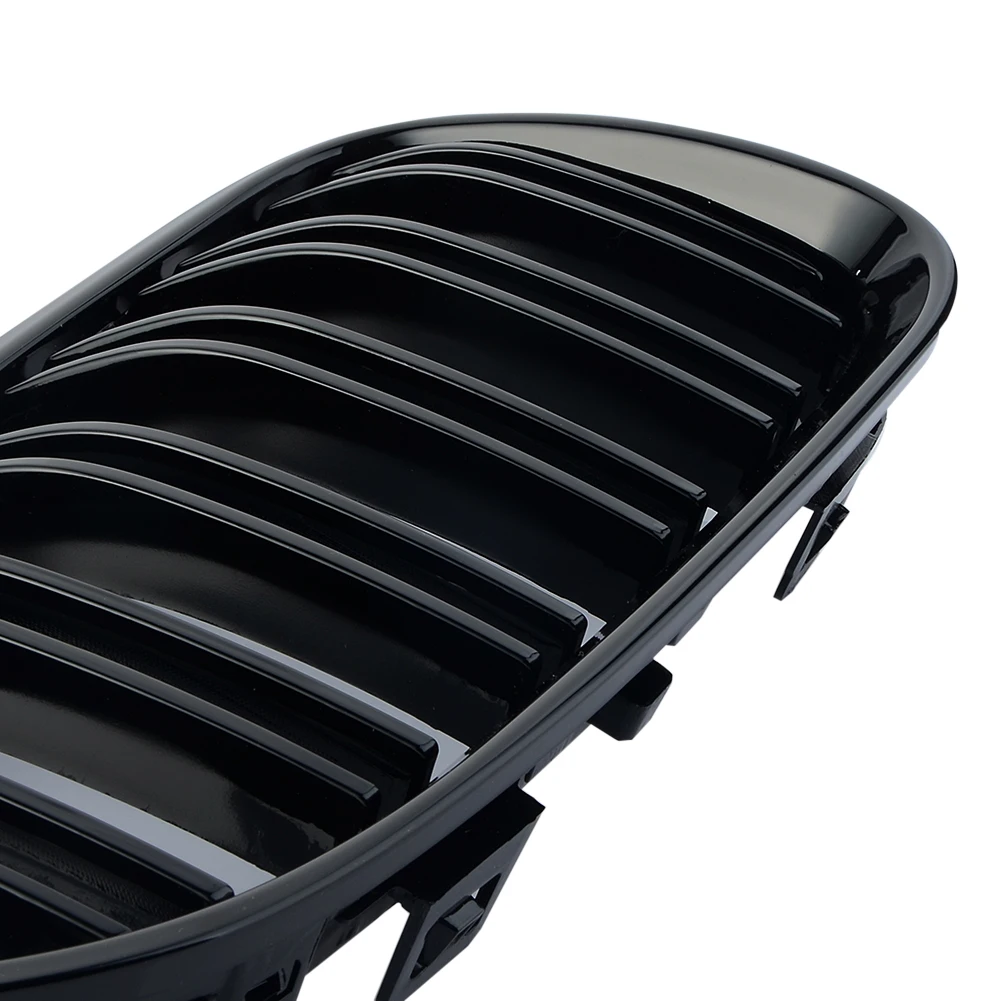 1 пара яркий черный двухлинейный гриль для BMW E92 LCI E93 318i 320i 328i 335i купе 2 дверь 2011 2013