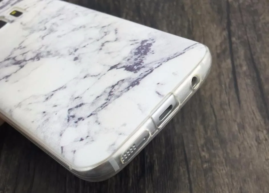 Clearance Art Print White Marble Stone Pattern Protect Cases For Samsung S6 S7 Edge Soft TPU Phone Case |