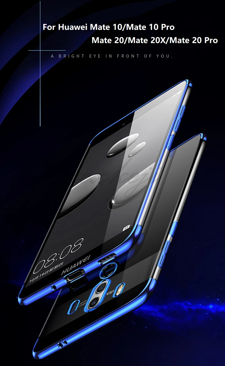 Мягкий ТПУ чехол Anxm для huawei mate 20 20X 20Pro mate 10 Pro, Ультра тонкое прозрачное покрытие, блестящий чехол для huawei mate 20 Pro