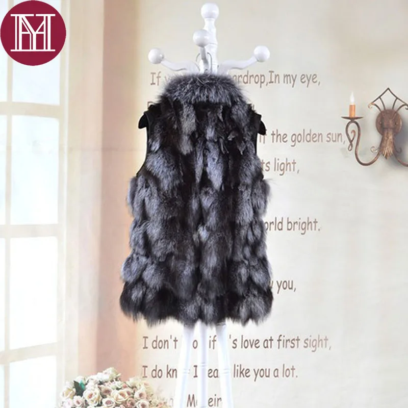 Женский брендовый меховой жилет зимняя модная куртка из натурального Меха